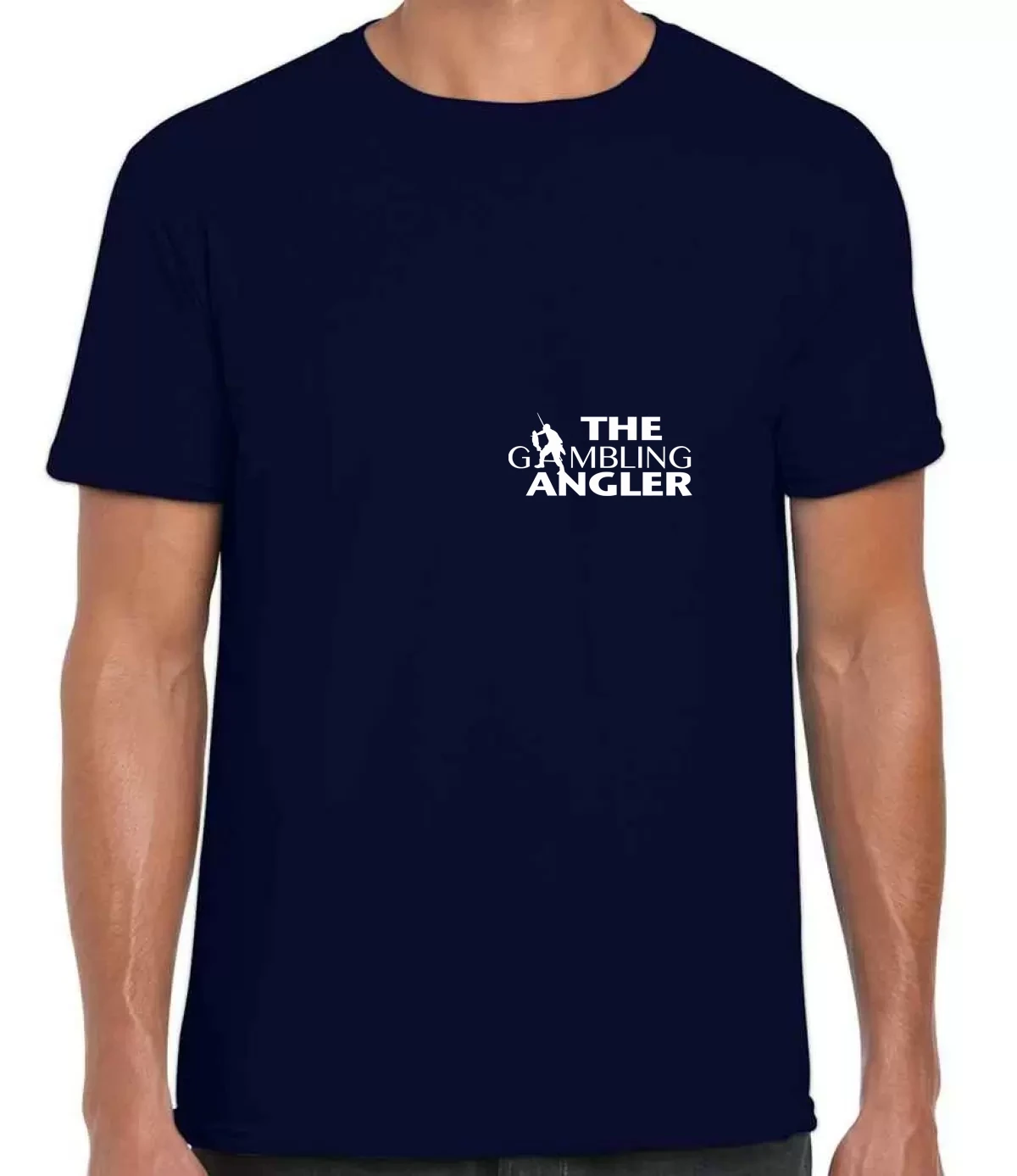 The Gambling Angler Casual Tee- Navy Medium