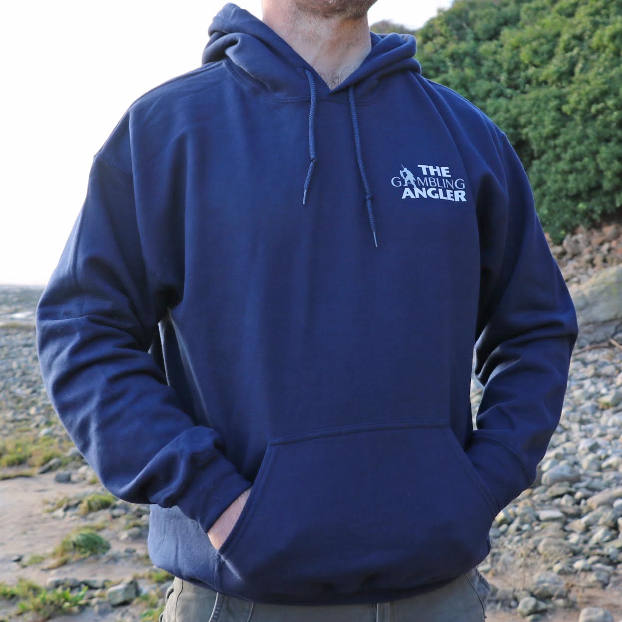 The Gambling Angler Hooded Sweat- Navy