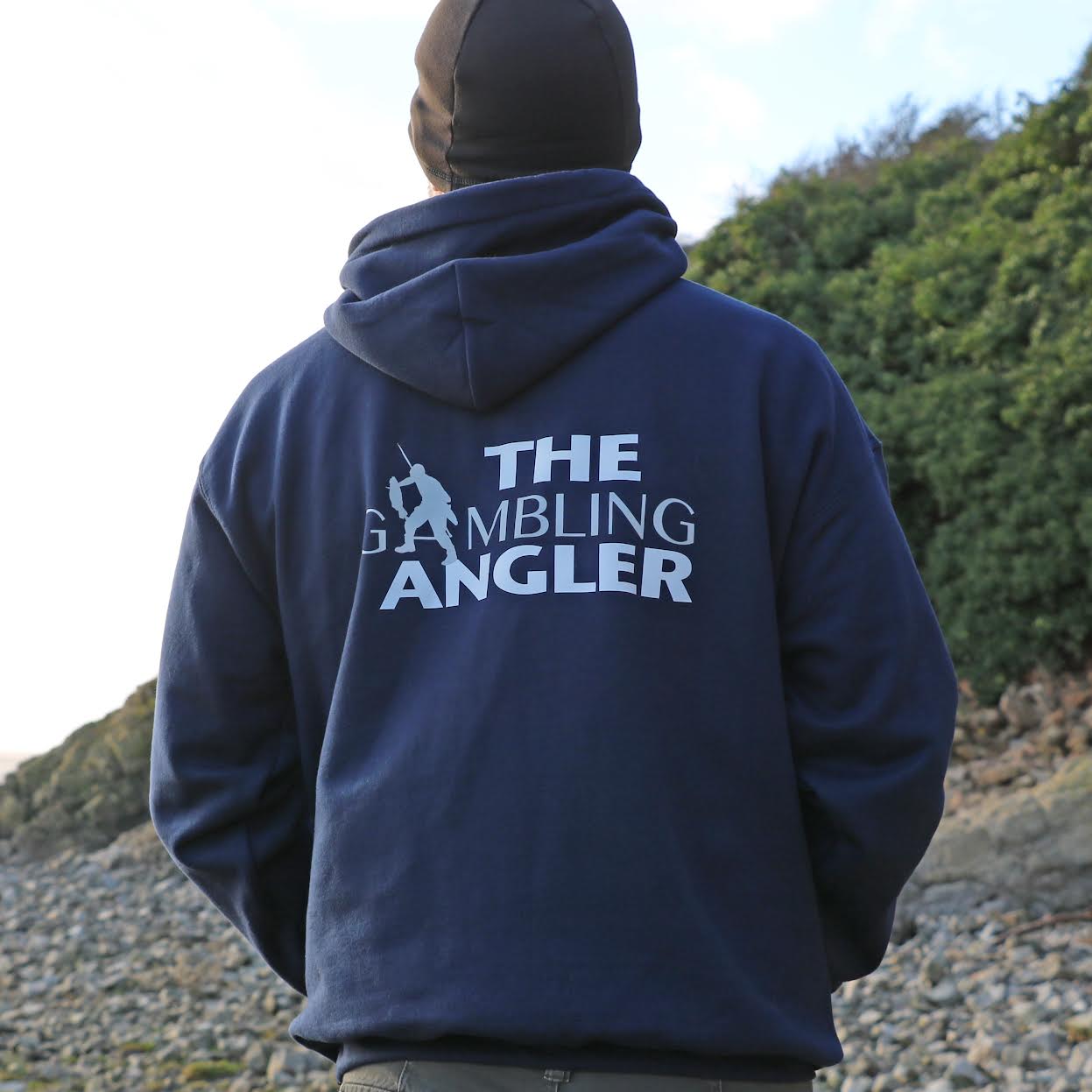 The Gambling Angler Hooded Sweat- Navy