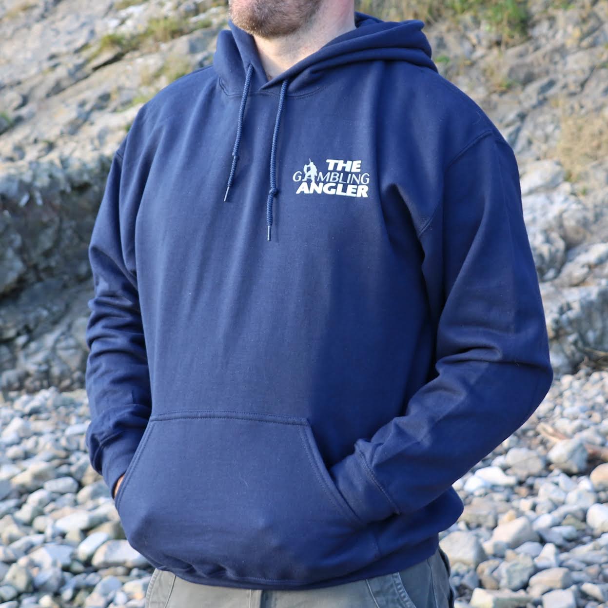 The Gambling Angler Hooded Sweat- Navy